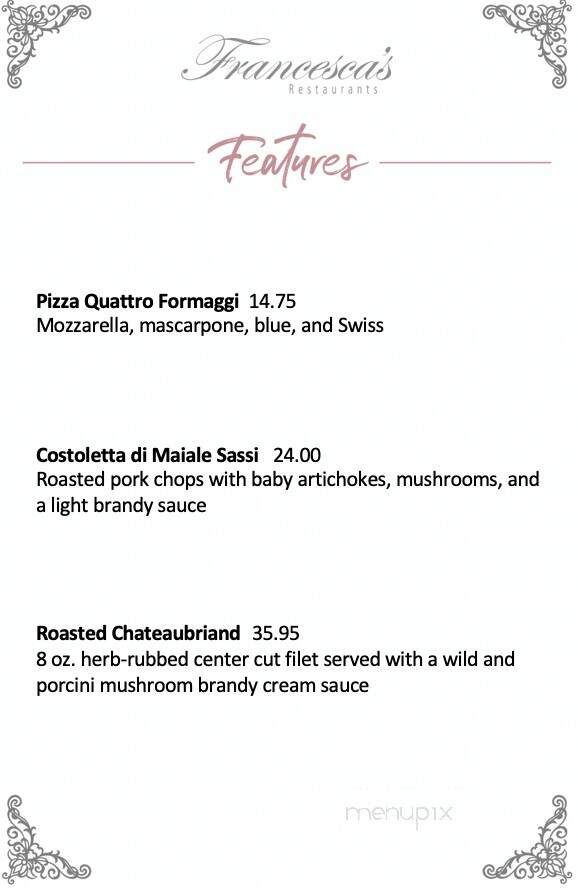 Francesca's Barrington - Barrington, IL menu_pic