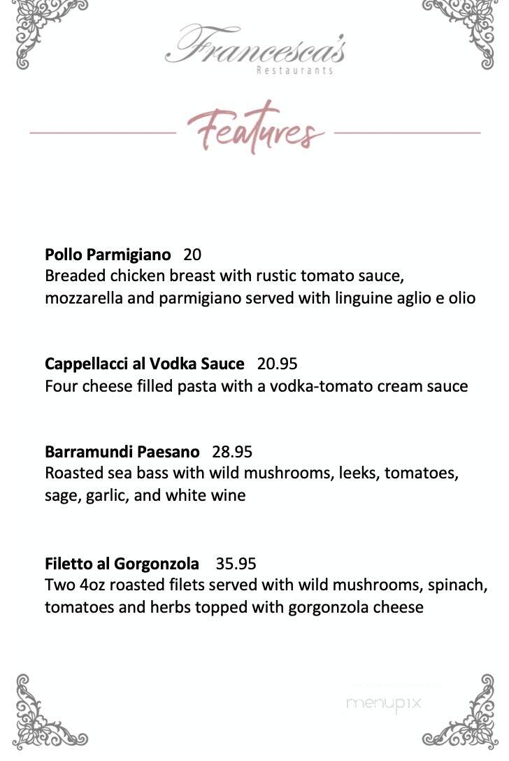 Francesca's Barrington - Barrington, IL menu_pic