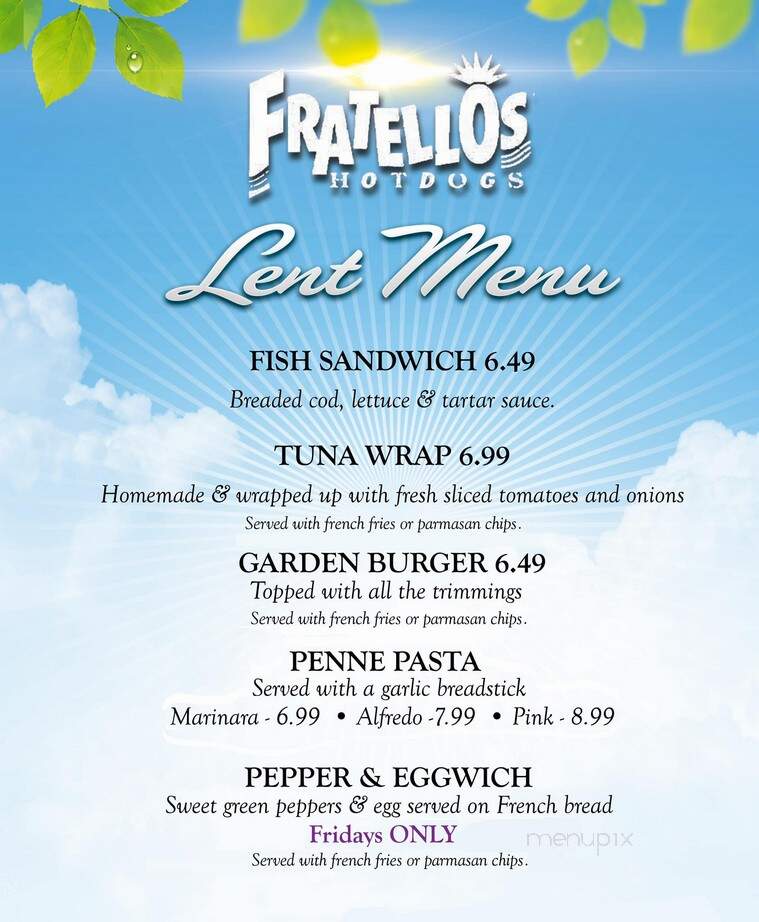 Fratellos Hot Dogs - Volo, IL menu_pic