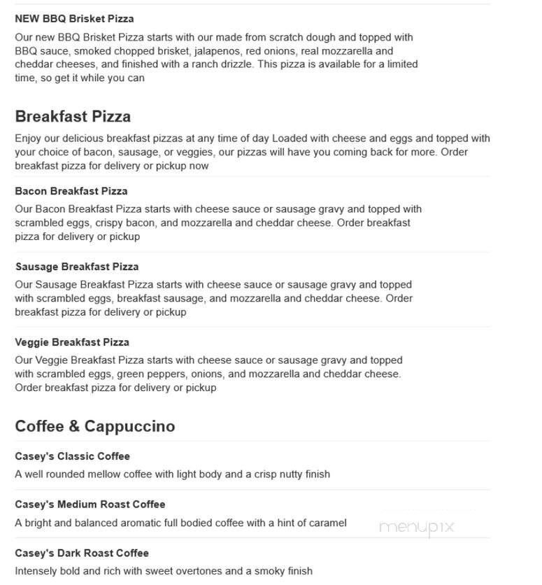 Casey's General Store - Glenwood, IA menu_pic