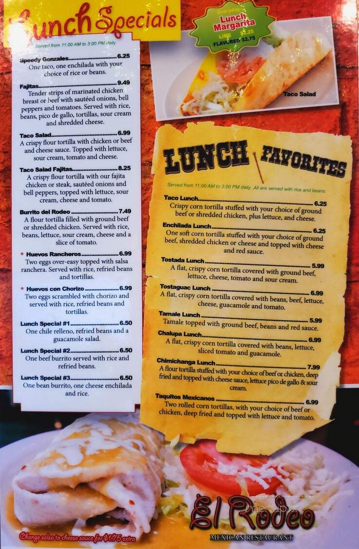 El Rodeo - Clive, IA menu_pic