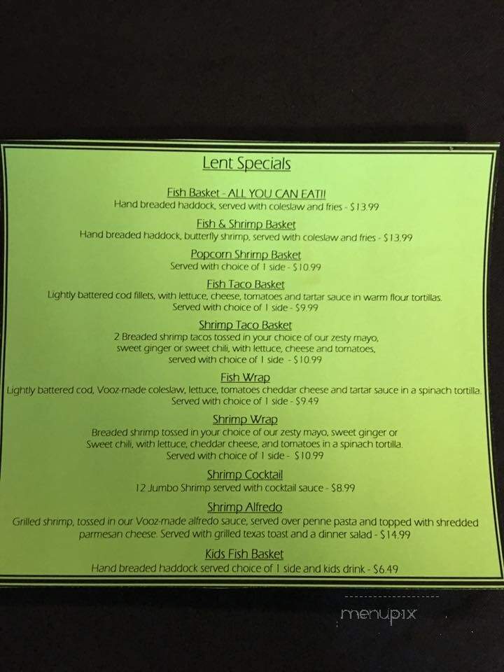 Zsavooz - Cedar Falls, IA menu_pic