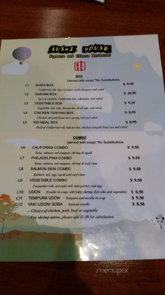 Sushi House - Cedar Rapids, IA menu_pic