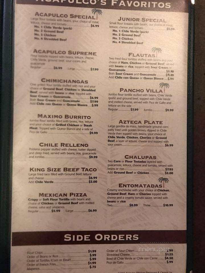 Acapulco Restaurant - Newton, KS menu_pic