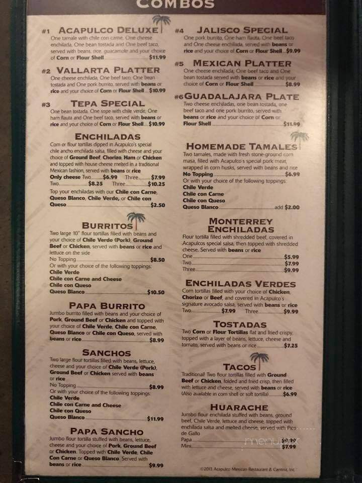 Acapulco Restaurant - Newton, KS menu_pic