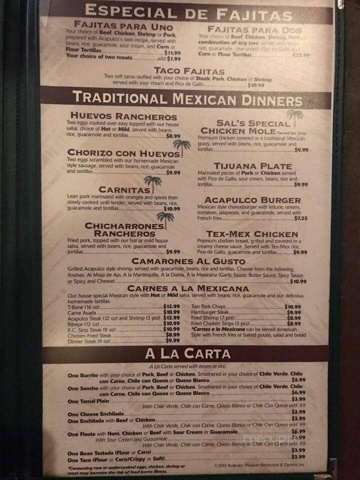 Acapulco Restaurant - Newton, KS menu_pic