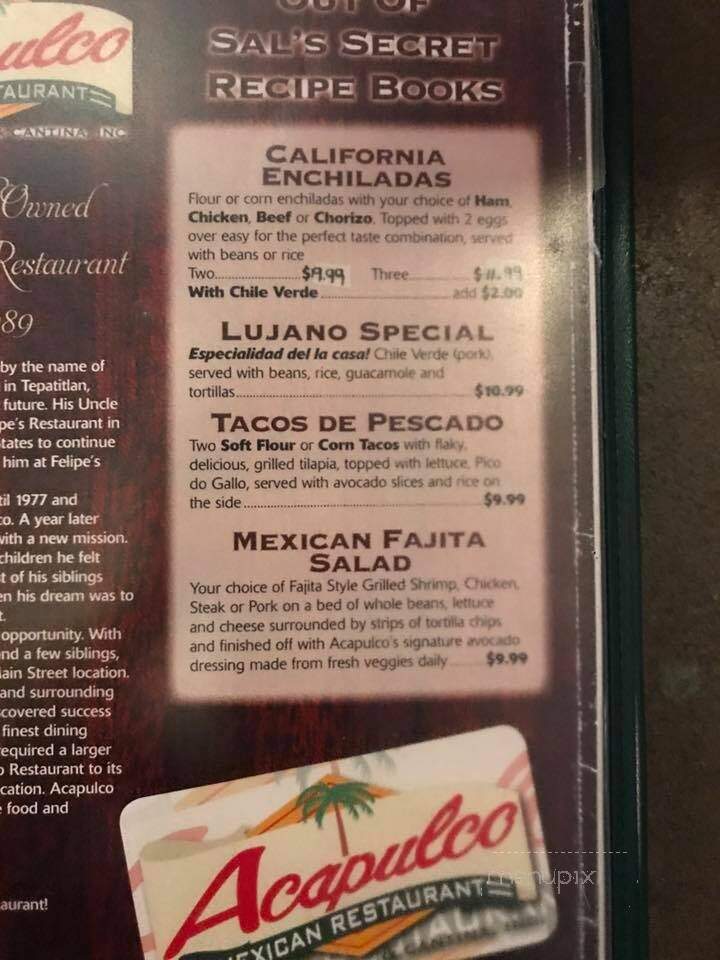 Acapulco Restaurant - Newton, KS menu_pic