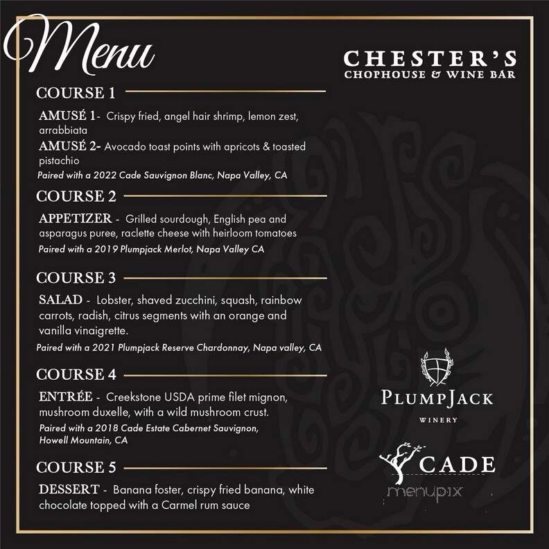 Chesters Chophouse & Wine Bar - Wichita, KS menu_pic