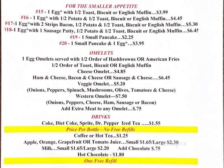 Chick-A-Dee Cafe - Topeka, KS menu_pic