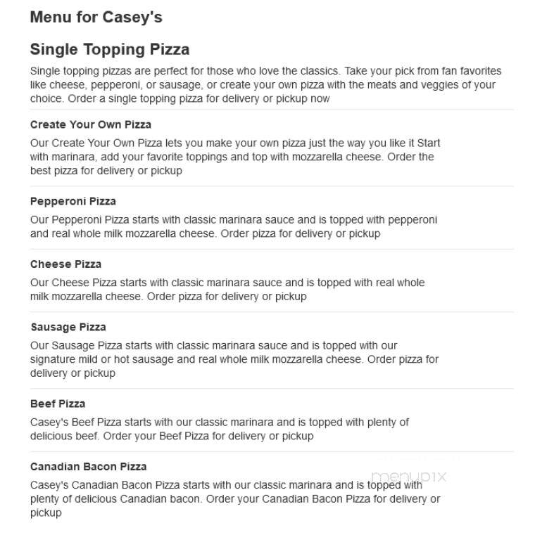 Casey's General Store - Chanute, KS menu_pic