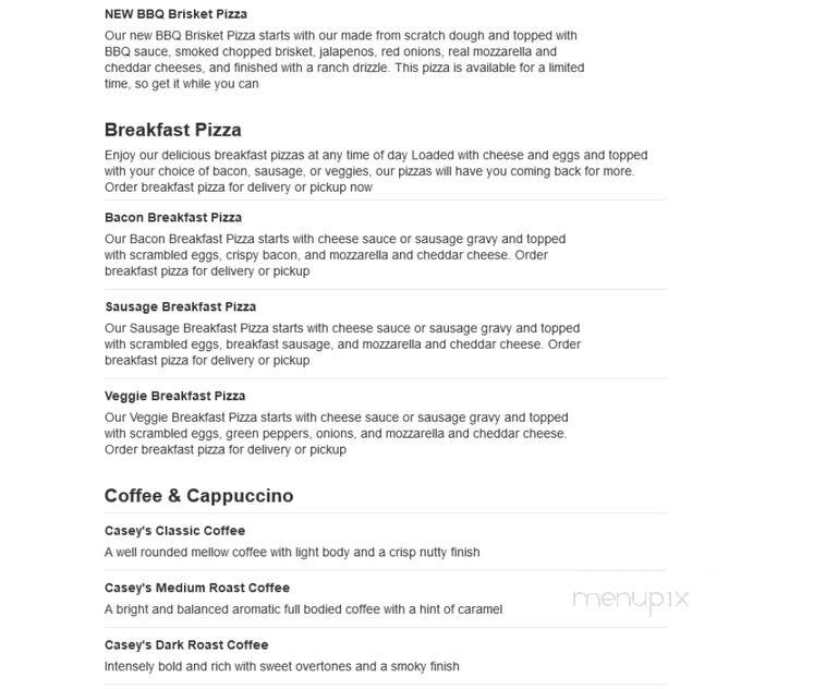 Casey's General Store - Chanute, KS menu_pic