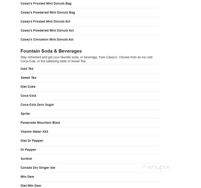 Casey's General Store - Chanute, KS menu_pic
