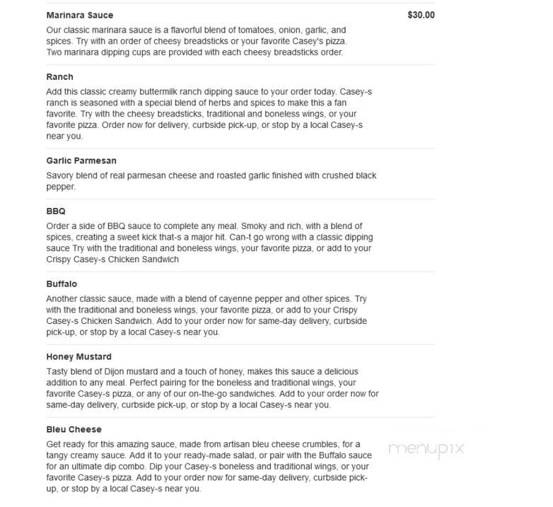 Casey's General Store - Chanute, KS menu_pic