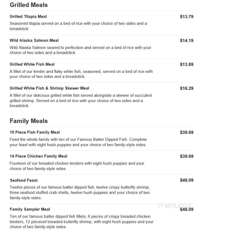 Captain D's Seafood - Mayfield, KY menu_pic