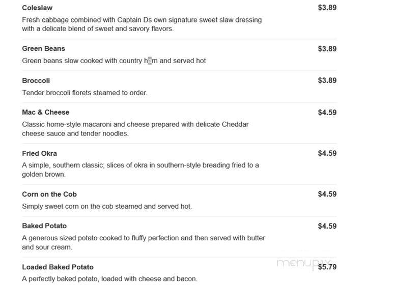 Captain D's Seafood - Mayfield, KY menu_pic