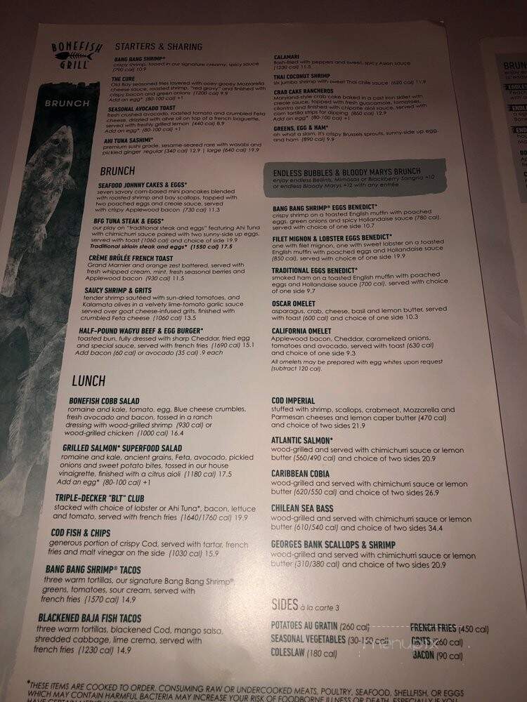 Bonefish Grill - Louisville, KY menu_pic