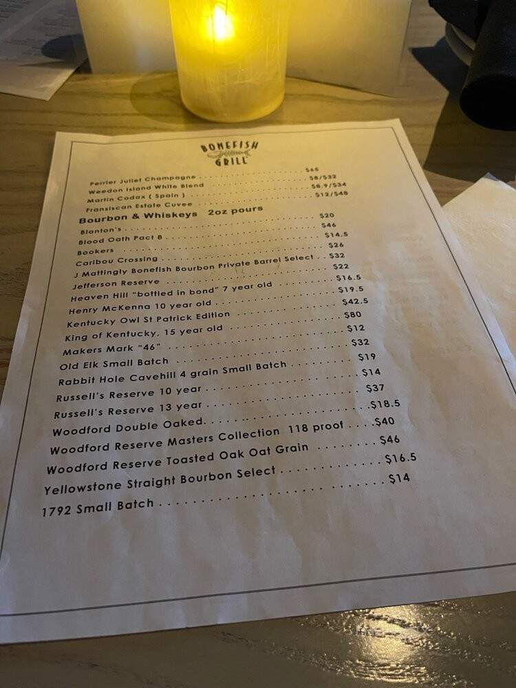 Bonefish Grill - Louisville, KY menu_pic
