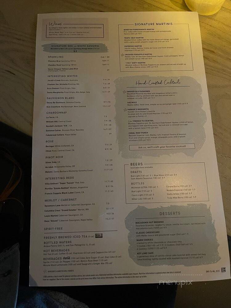 Bonefish Grill - Louisville, KY menu_pic