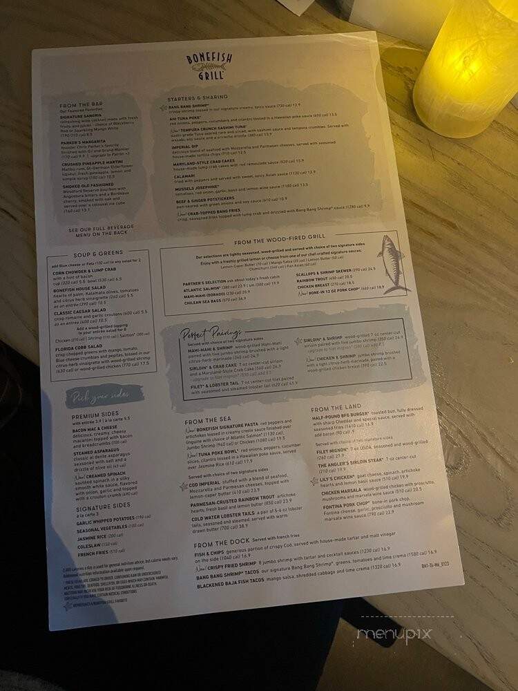 Bonefish Grill - Louisville, KY menu_pic