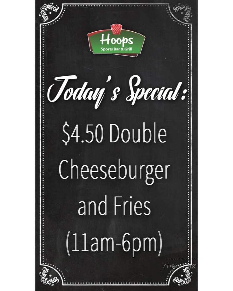 Hoops Grill & Sports Bar - Louisville, KY menu_pic