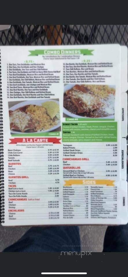 Guadalajara Mexican Restaurant - Danville, KY menu_pic