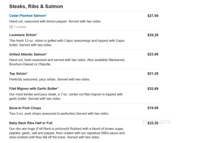 O'Charley's - Richmond, KY menu_pic