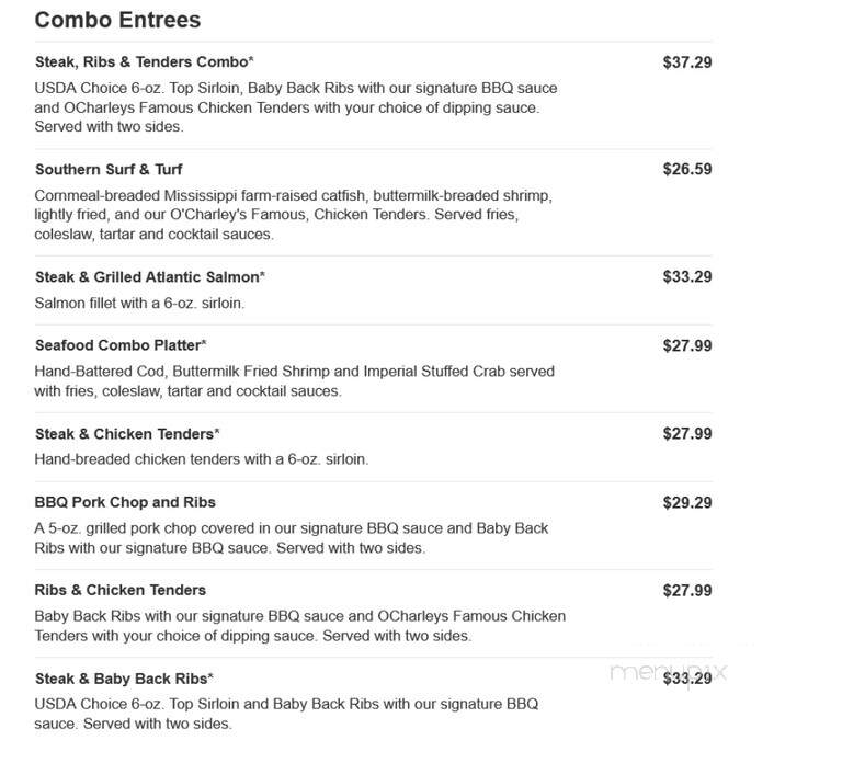 O'Charley's - Richmond, KY menu_pic
