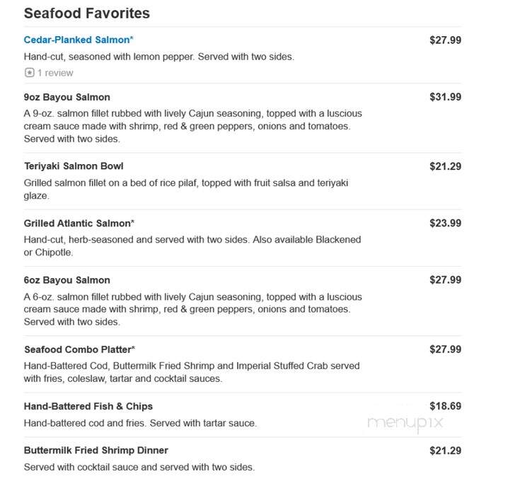 O'Charley's - Richmond, KY menu_pic