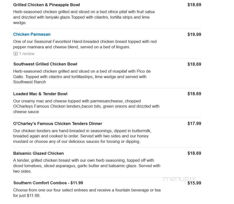 O'Charley's - Richmond, KY menu_pic