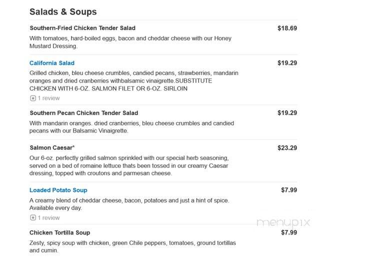 O'Charley's - Richmond, KY menu_pic