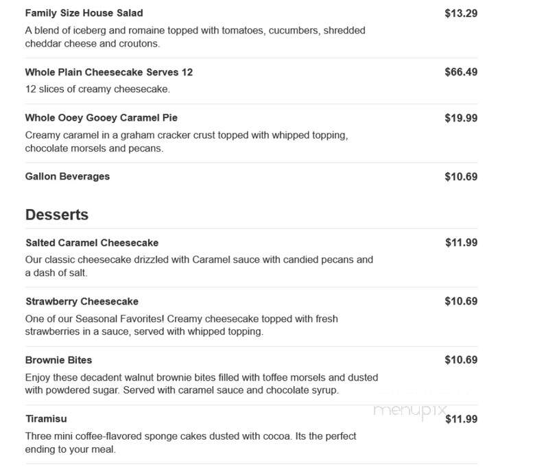 O'Charley's - Richmond, KY menu_pic