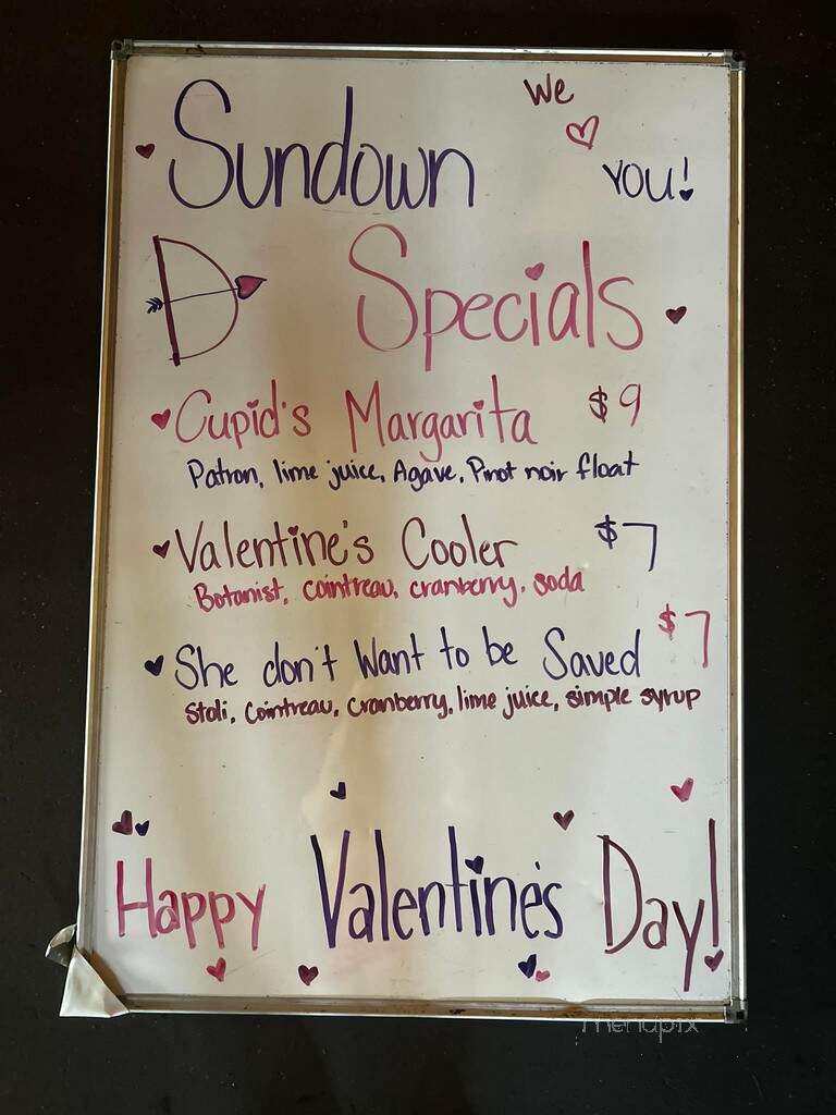 Sundown Tavern Patio & Grill - Ruston, LA menu_pic