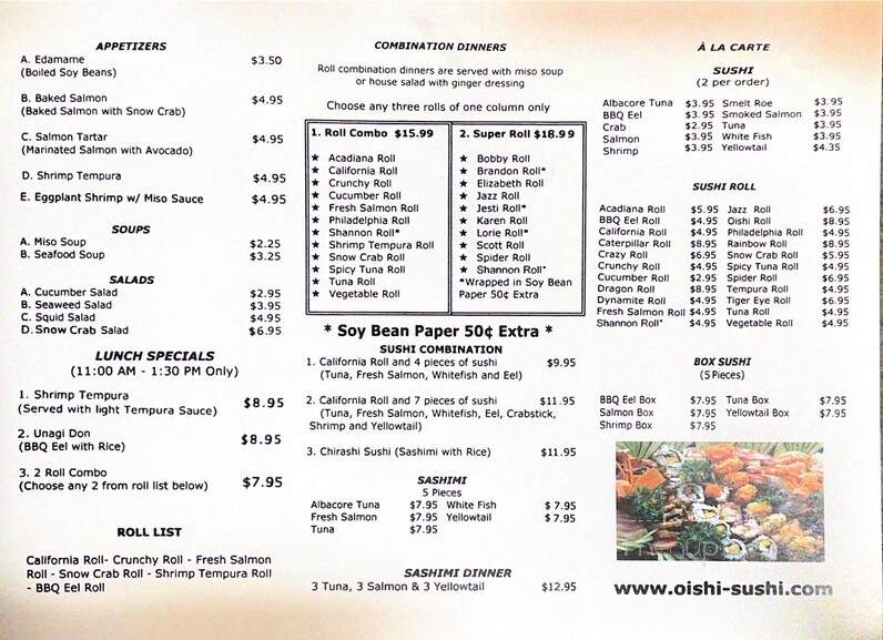 Oishi Sushi - Lafayette, LA