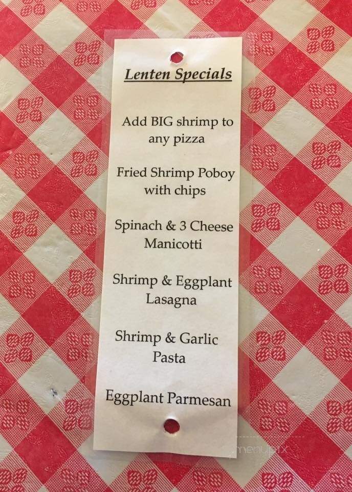 Gio's Pizza & Spaghetti House - Metairie, LA menu_pic