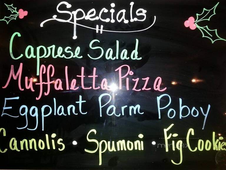 Gio's Pizza & Spaghetti House - Metairie, LA menu_pic