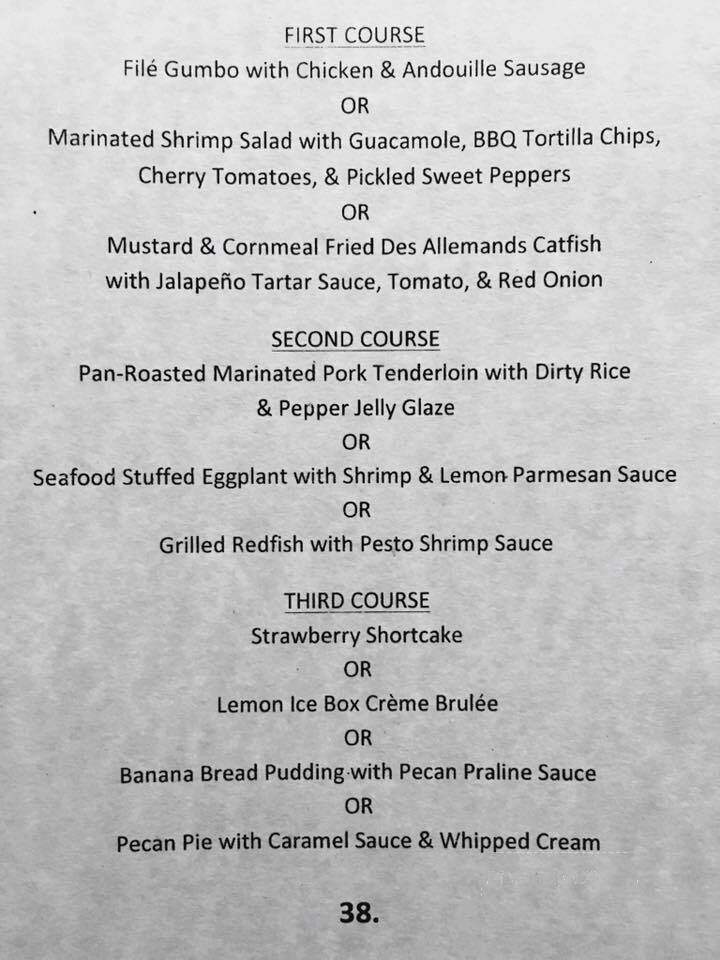 Brigtsen's Restaurant - New Orleans, LA menu_pic
