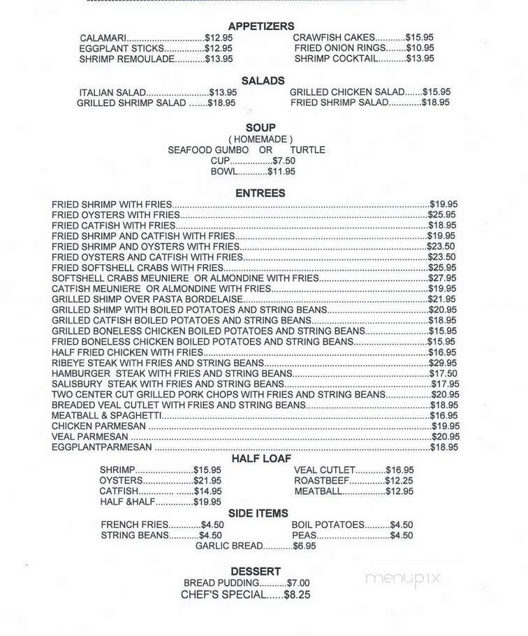 Mandina's Restaurant - New Orleans, LA menu_pic