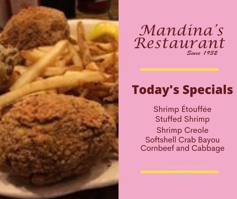 Mandina's Restaurant - New Orleans, LA menu_pic