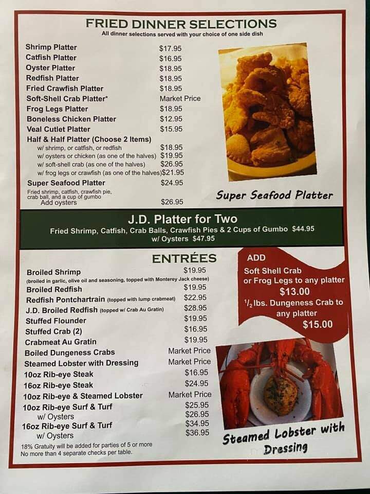 Jack Dempsey's Restaurant - New Orleans, LA menu_pic