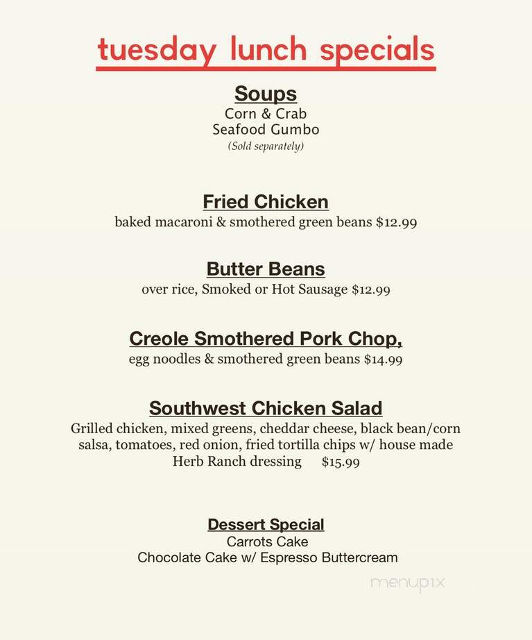 T Le Blanc's Creole Kitchen - Slidell, LA menu_pic