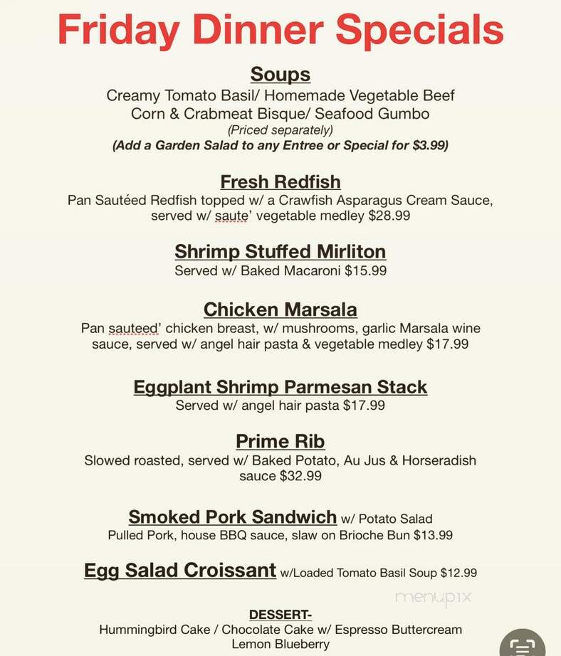 T Le Blanc's Creole Kitchen - Slidell, LA menu_pic