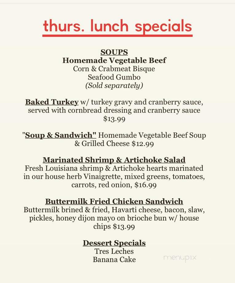 T Le Blanc's Creole Kitchen - Slidell, LA menu_pic