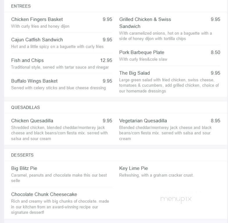 Bluebird Cafe - New Orleans, LA menu_pic