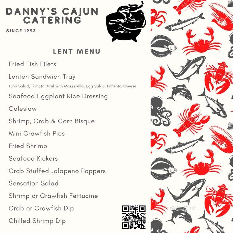 Danny's Cajun Catering - White Castle, LA menu_pic