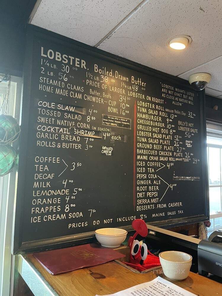 Barnacle Billy's - Ogunquit, ME menu_pic