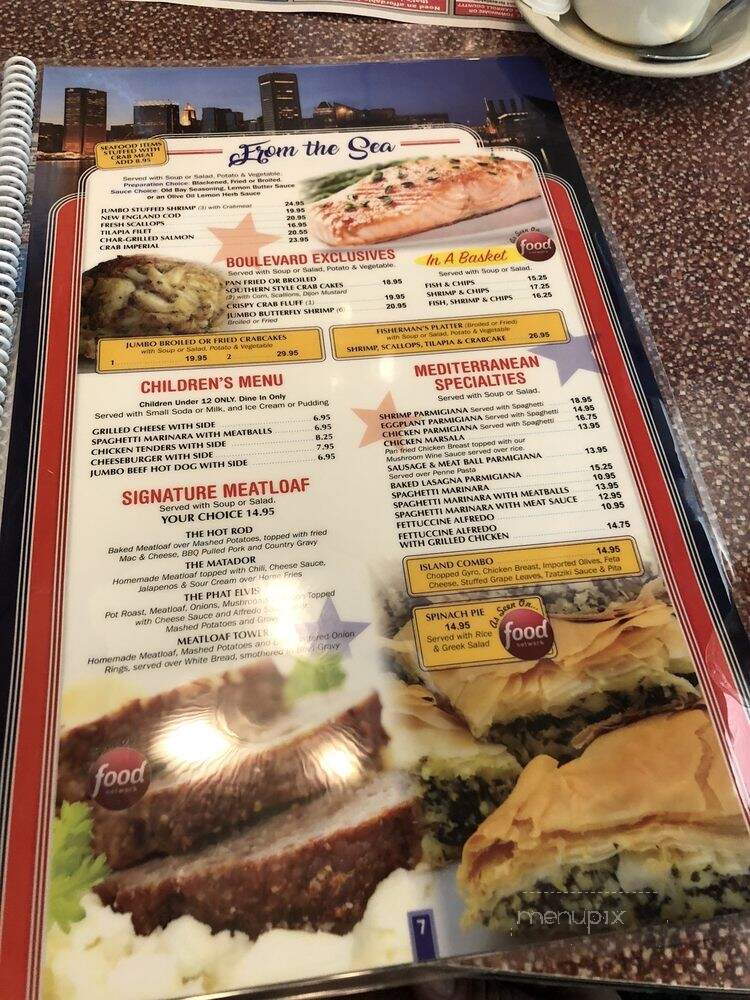 Boulevard Diner - Dundalk, MD menu_pic