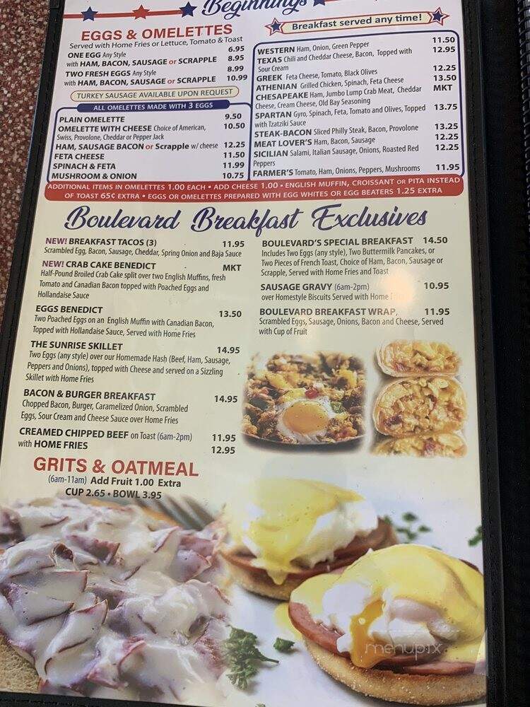 Boulevard Diner - Dundalk, MD menu_pic