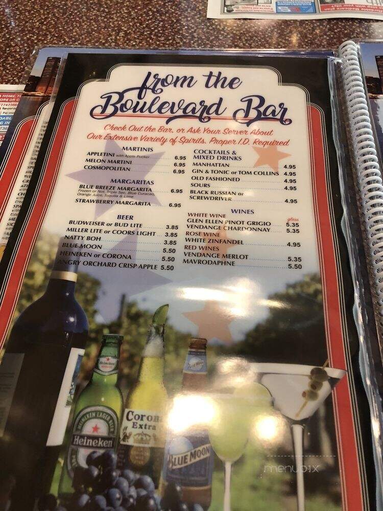 Boulevard Diner - Dundalk, MD menu_pic
