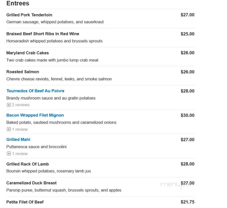 Candle Light Inn - Catonsville, MD menu_pic