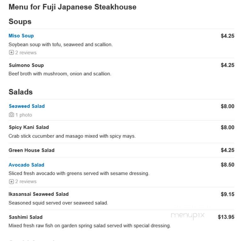 Fuji Japanese Steak Seafood Hs - Edgewater, MD